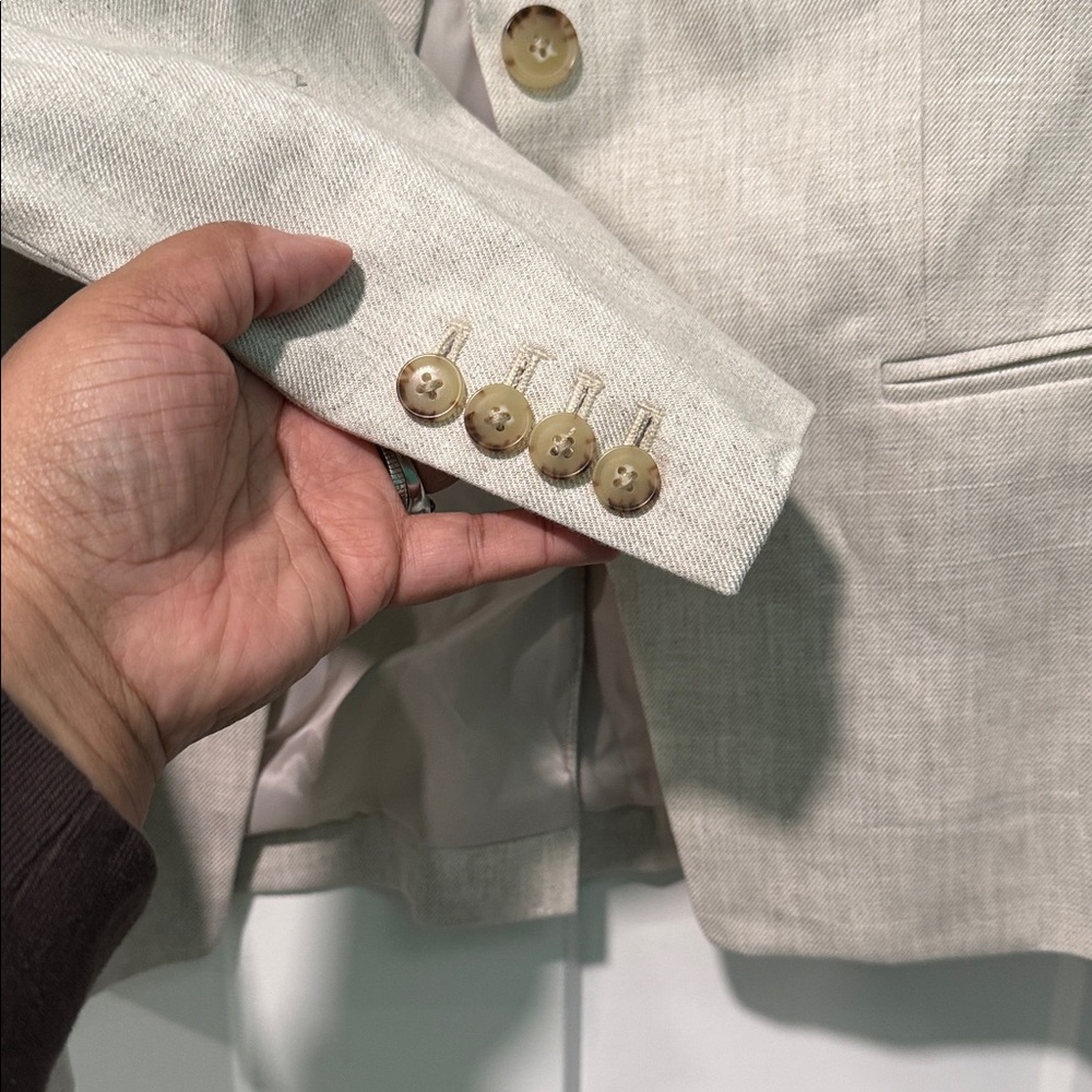 NWT J. Crew Light Tan Alexandra Blazer in Stretch Linen Blend, size 20 - Picture 11 of 11